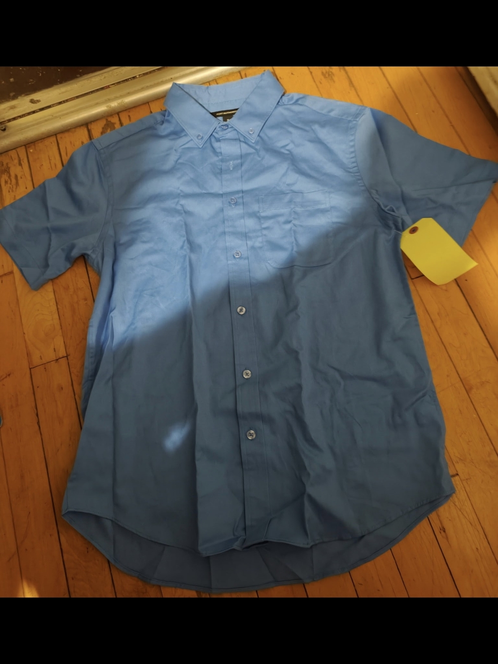 New! Port Authority Light Blue Button-Down Collar Shirt Men's Short Sleeve Nwot!